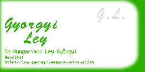 gyorgyi ley business card